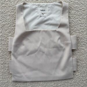 ba&sh Ivory Branded Top with Subtle Logo